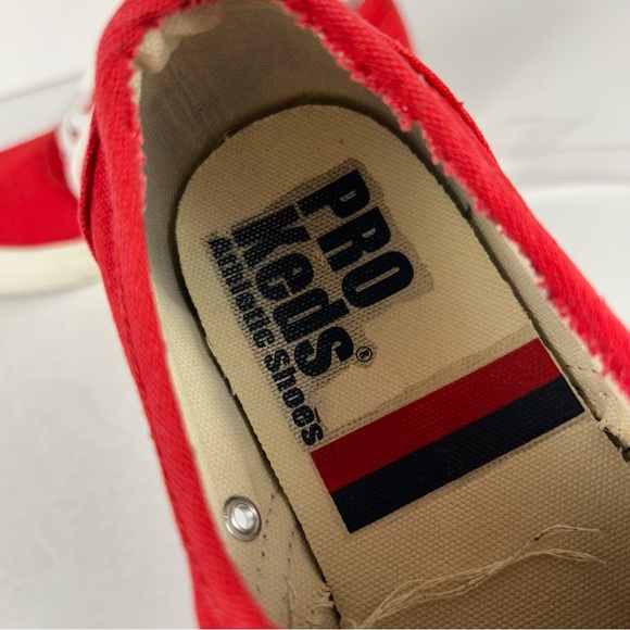 Pro keds Red Canvas Sneakers with White Laces 8 - Picture 7 of 9